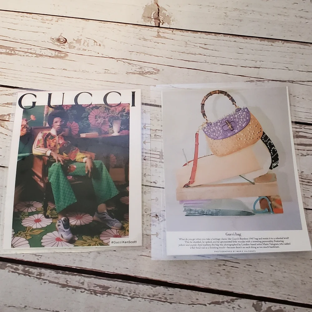 Handmade Cover For A Classic Size Disc Bound Planner Gucci ads, Vogue magazine